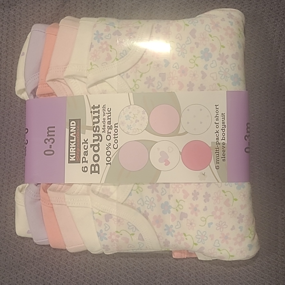 infant organic cotton bodysuit set